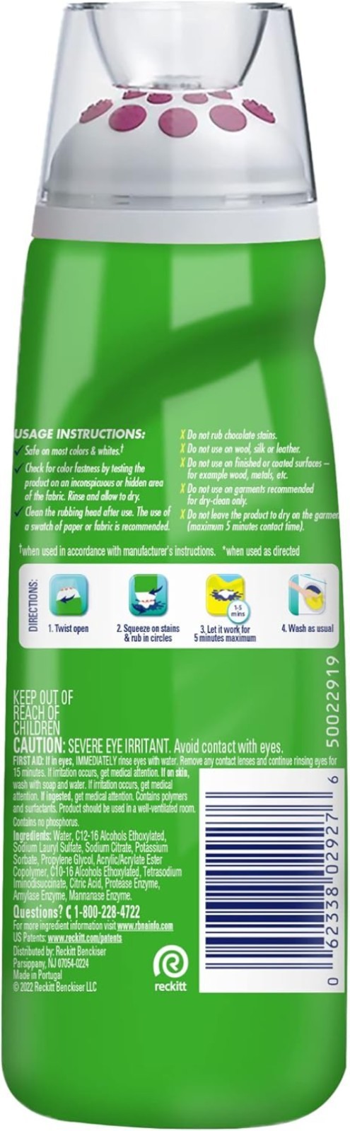6.7 oz Max Gel Laundry Pre-Treat Stick – First-Time Stain Removal Formula