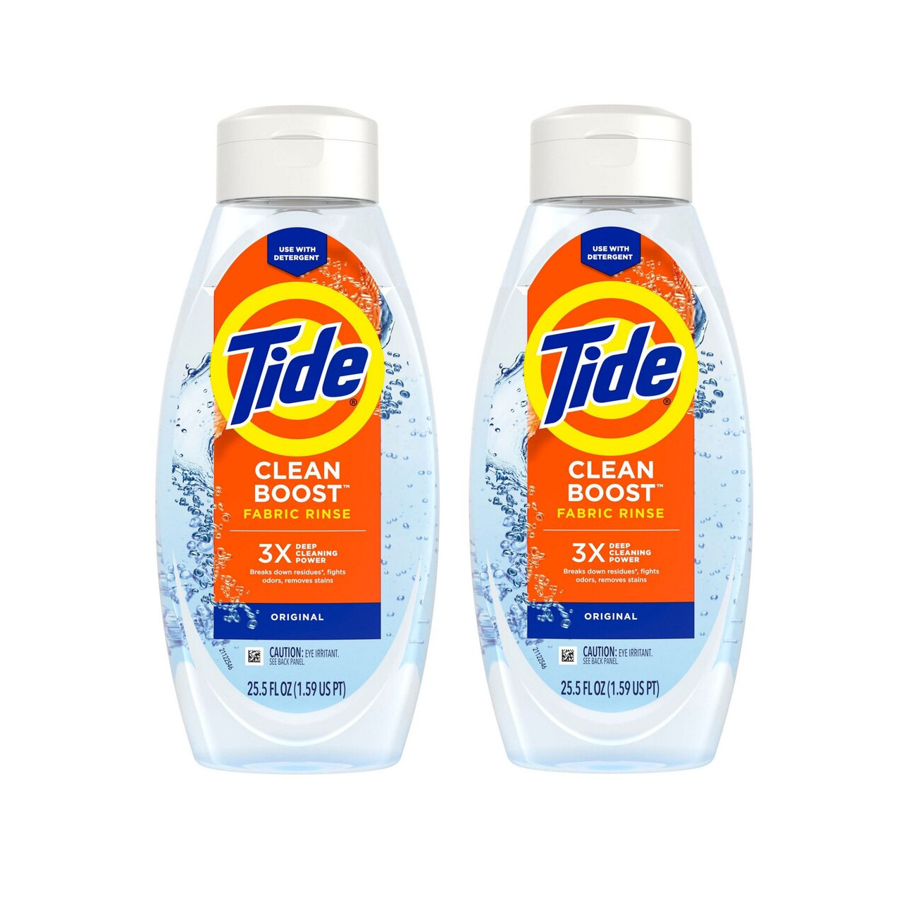 Tide Clean Boost Fabric Rinse, Stain Fighter, Original Scent, 25.5oz (pack of 2)