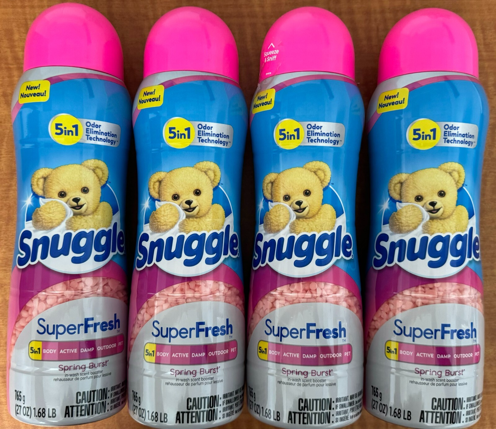 Snuggle 5 In 1 Super Fresh Spring Burst In-Wash Scent Booster, 27oz. Each 4 Pack