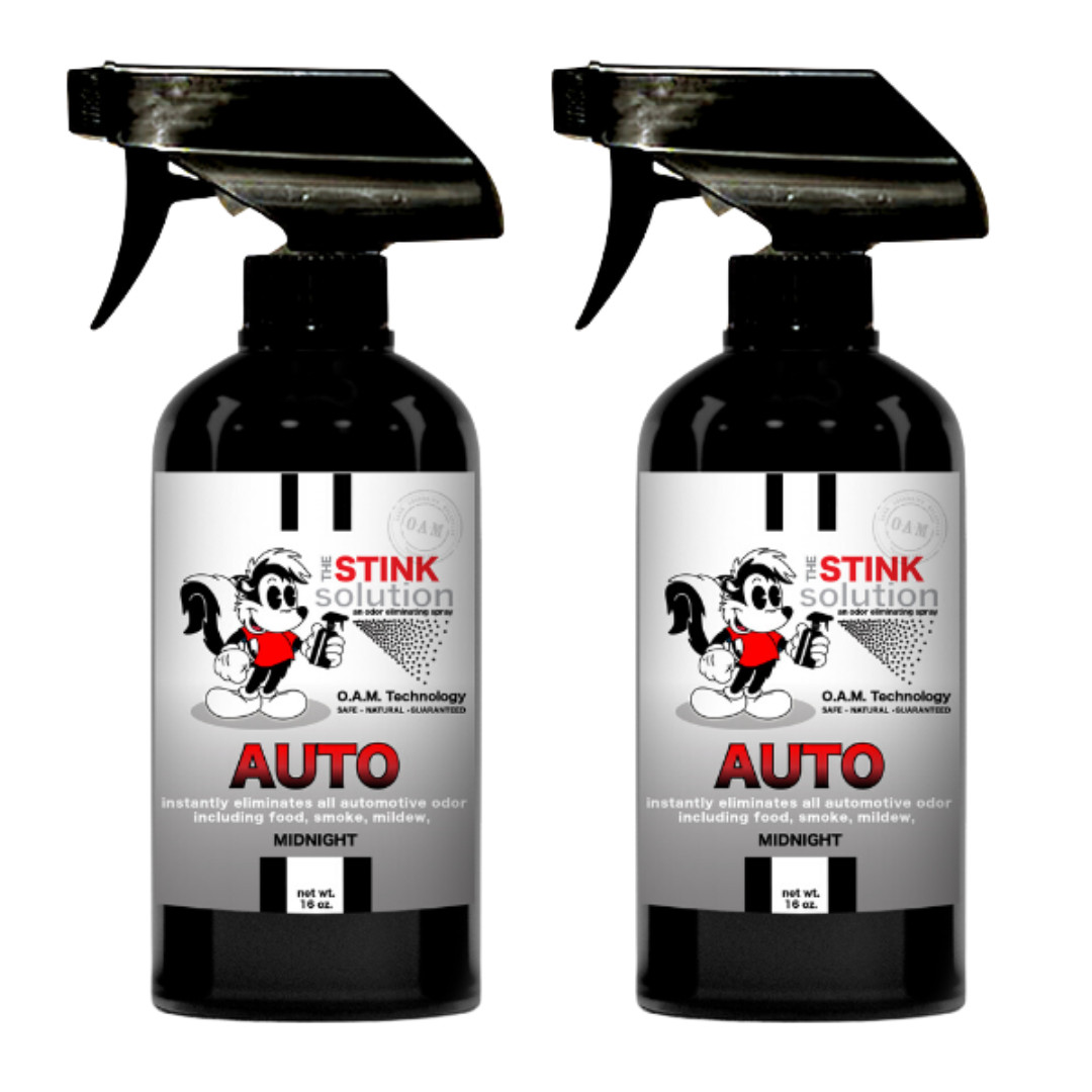 The Stink Solution Auto Odor Eliminating Spray Midnight Scent – 2 16 oz Bottles