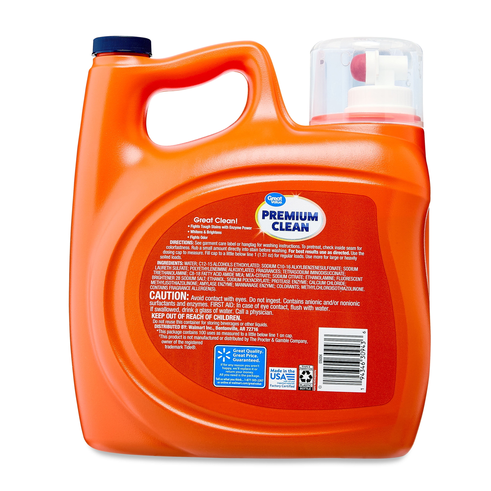 Premium Clean Original Laundry Detergent 132oz, 100 loads