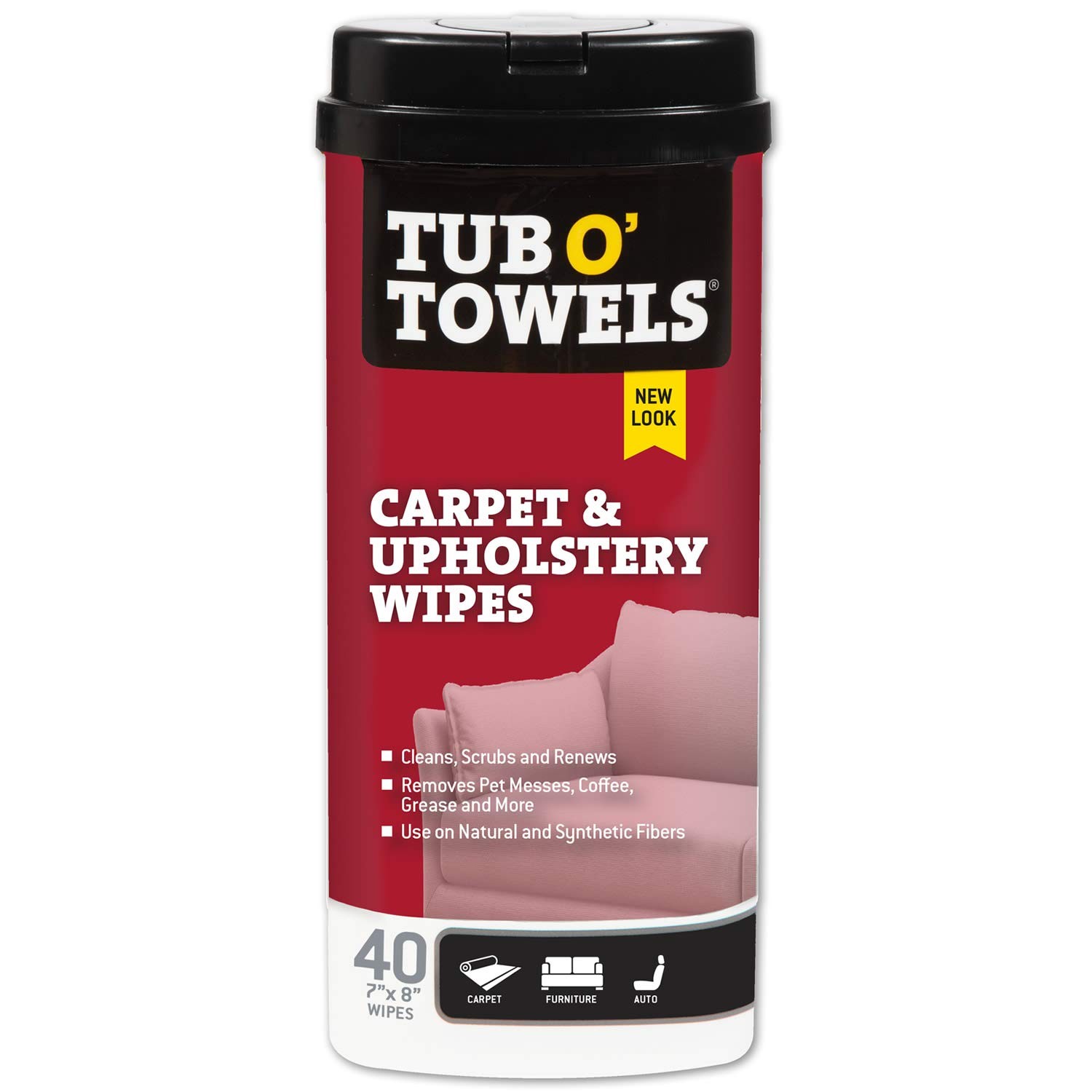Carpet, Rug, and Upholstery Cleaning Wipes – Extra Strength Stain Remover, Od…