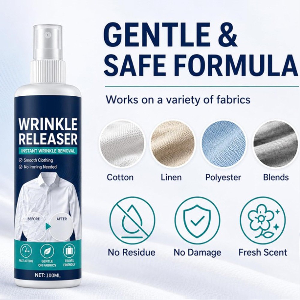 Instant Wrinkle Releaser Spray,Clothes Wrinkle Release Spray,No Iron,Anti Static