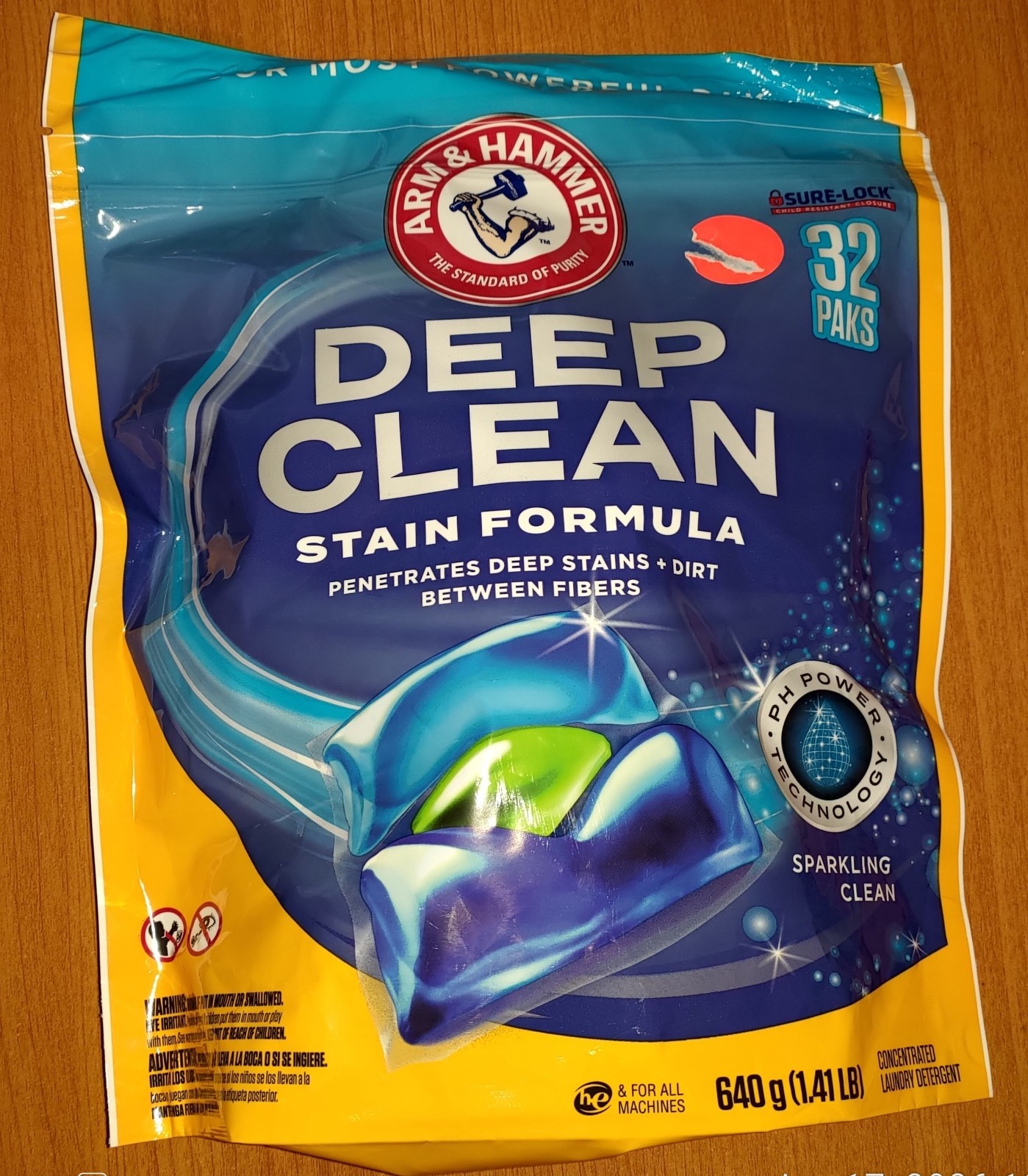 ARM & HAMMER Deep Clean Stain Formula,Laundry Detergent Power Paks,32 ct: FastSH