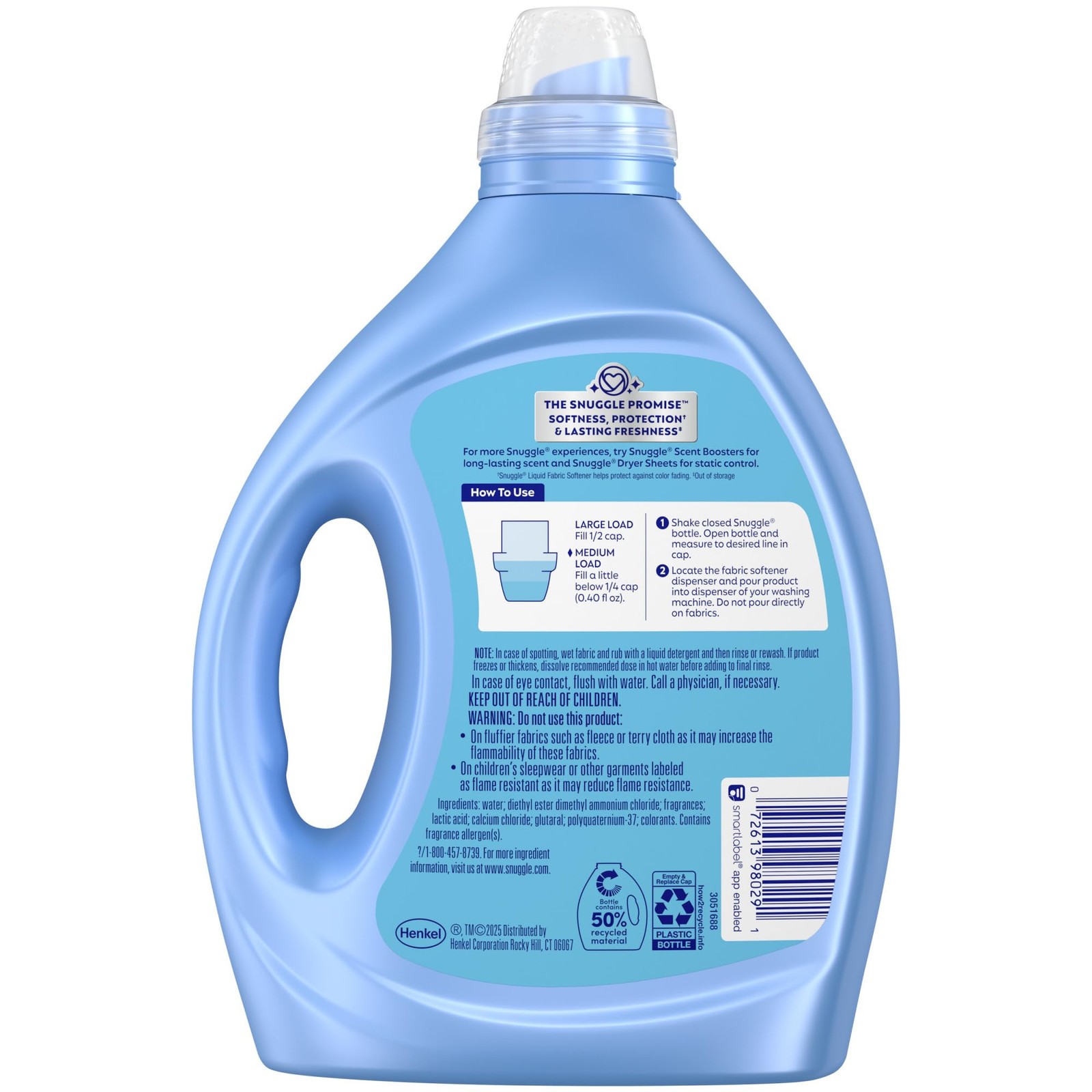 Snuggle Fabric Softener Liquid, Ultra 80 Fl Oz (Pack of 1), White