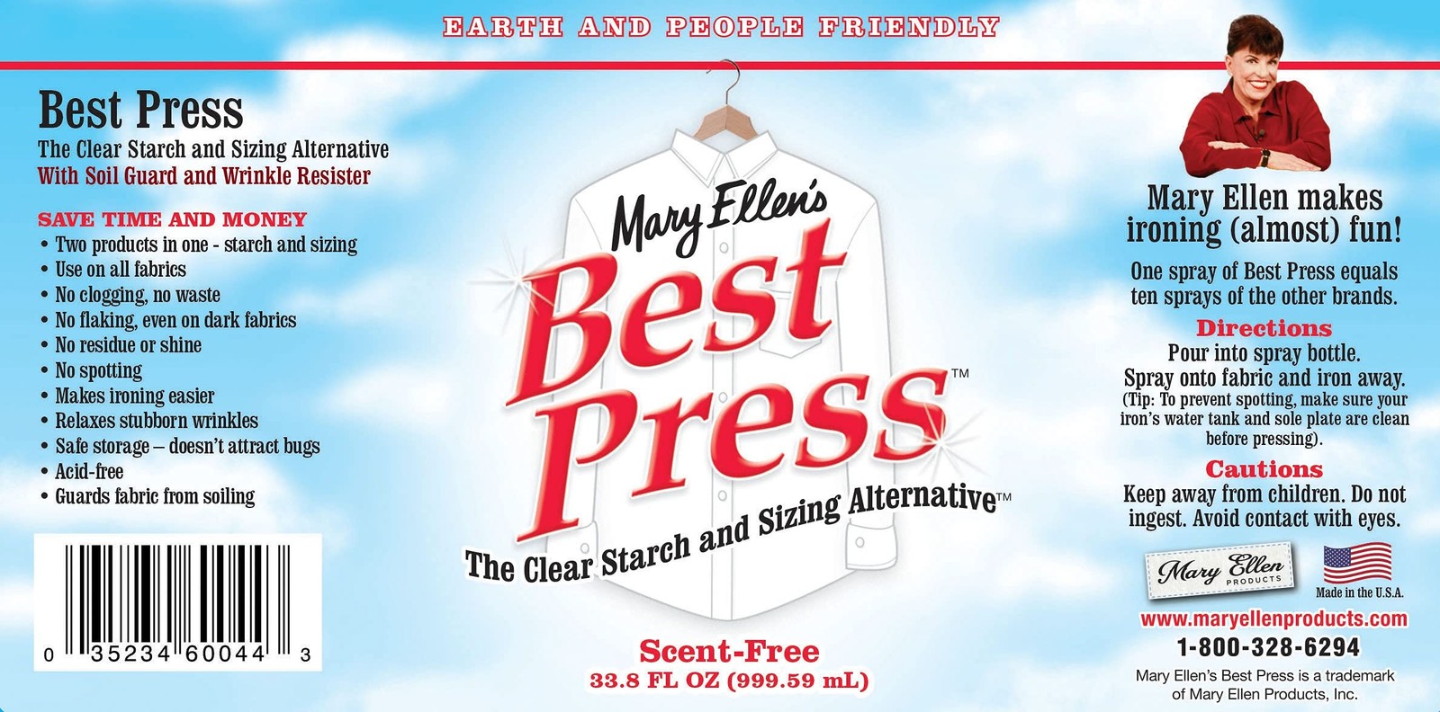 Mary Ellen’s Best Press Refills 33.8 32 Fl Oz (Pack of 1), Scent Free