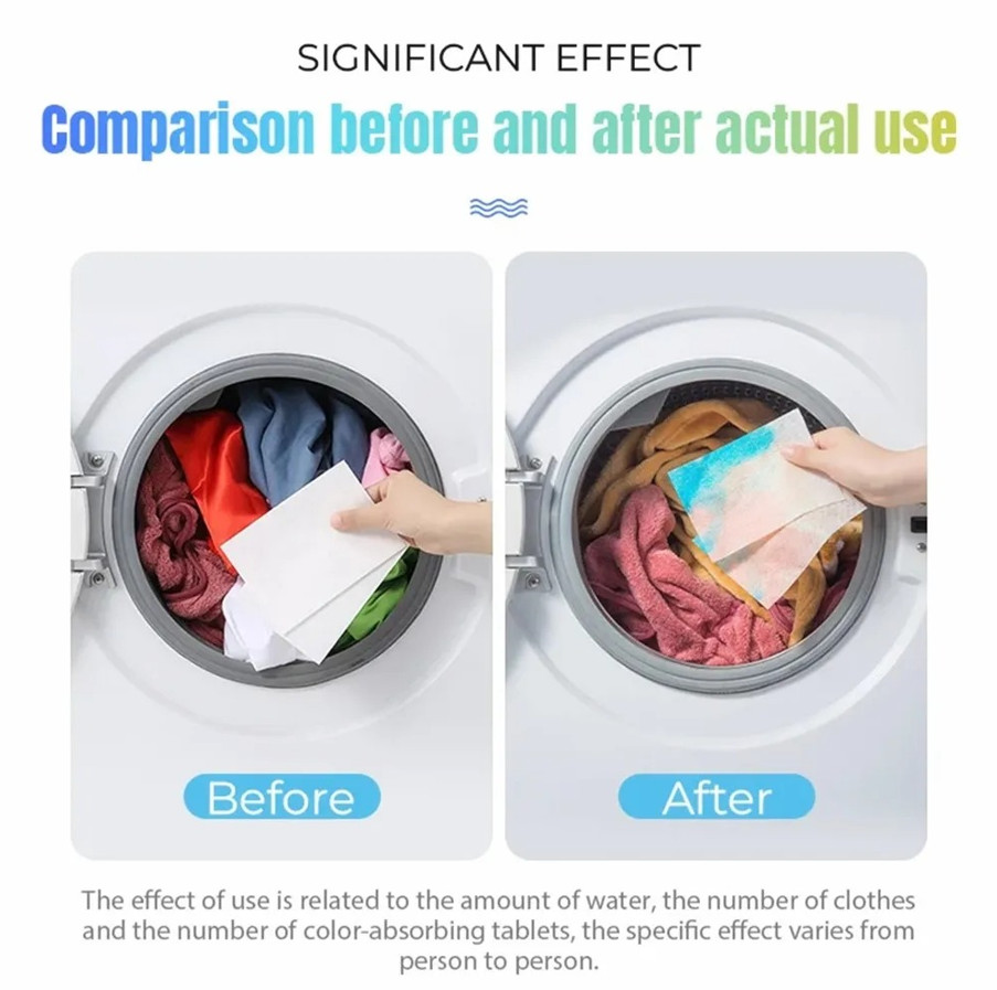 50pcs Color Catcher Sheets for Laundry – Mix Colors Without Worry – NEW