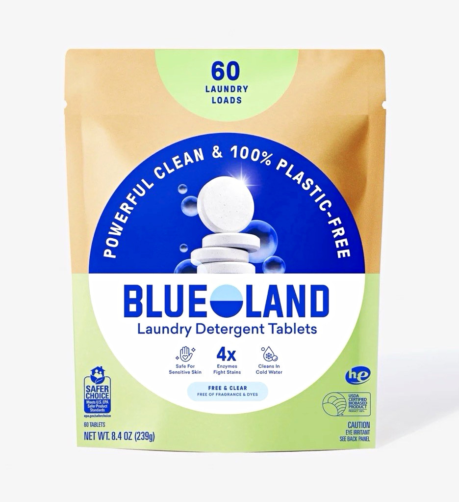 Blueland Laundry Detergent Tablets Free & Clear 60 Loads EPA Safer Choice Cold