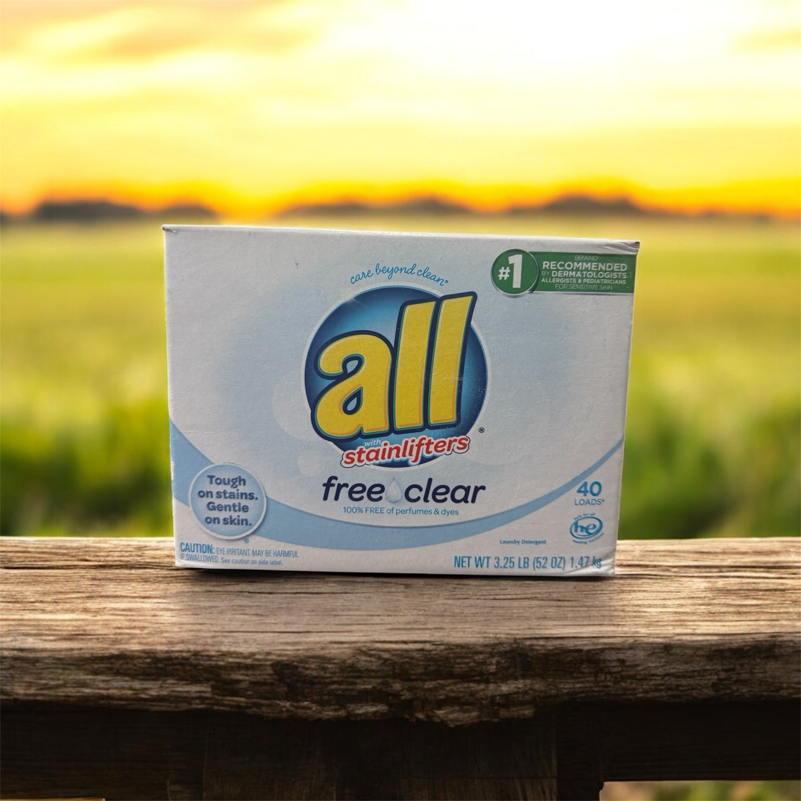 ALL Stainlifters Powder HE Laundry Detergent, Free and Clear, 52 Oz, 40 Loads