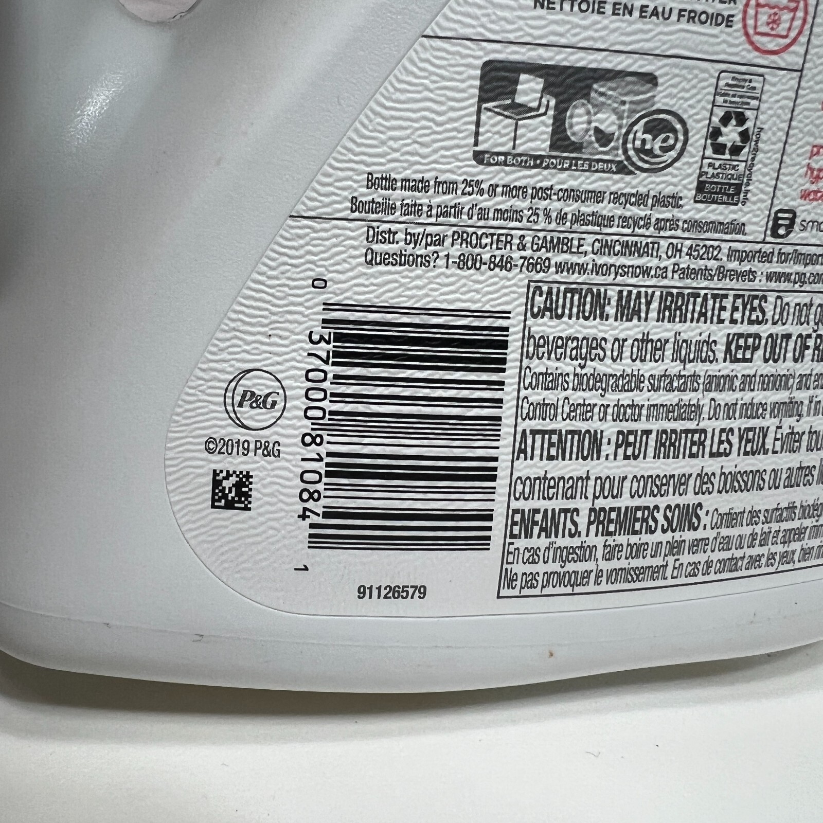 IVORY SNOW LAUNDRY DETERGENT STAGE 1: NEWBORN LIQUID 32 LOADS 2019