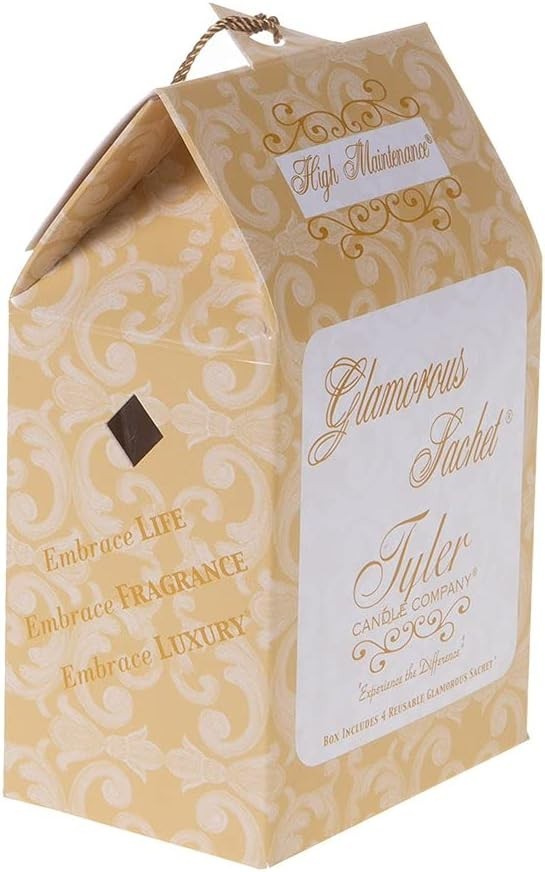 Glamorous Sachets for Laundry – 4 Count Invigorating Freshness & Home Fragrance
