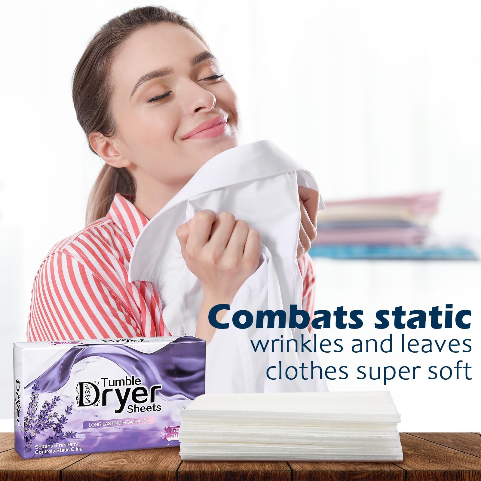 600 Count Dryer Sheets Bulk Natural Fabric Softener Sheets Plant Lavender Lau…