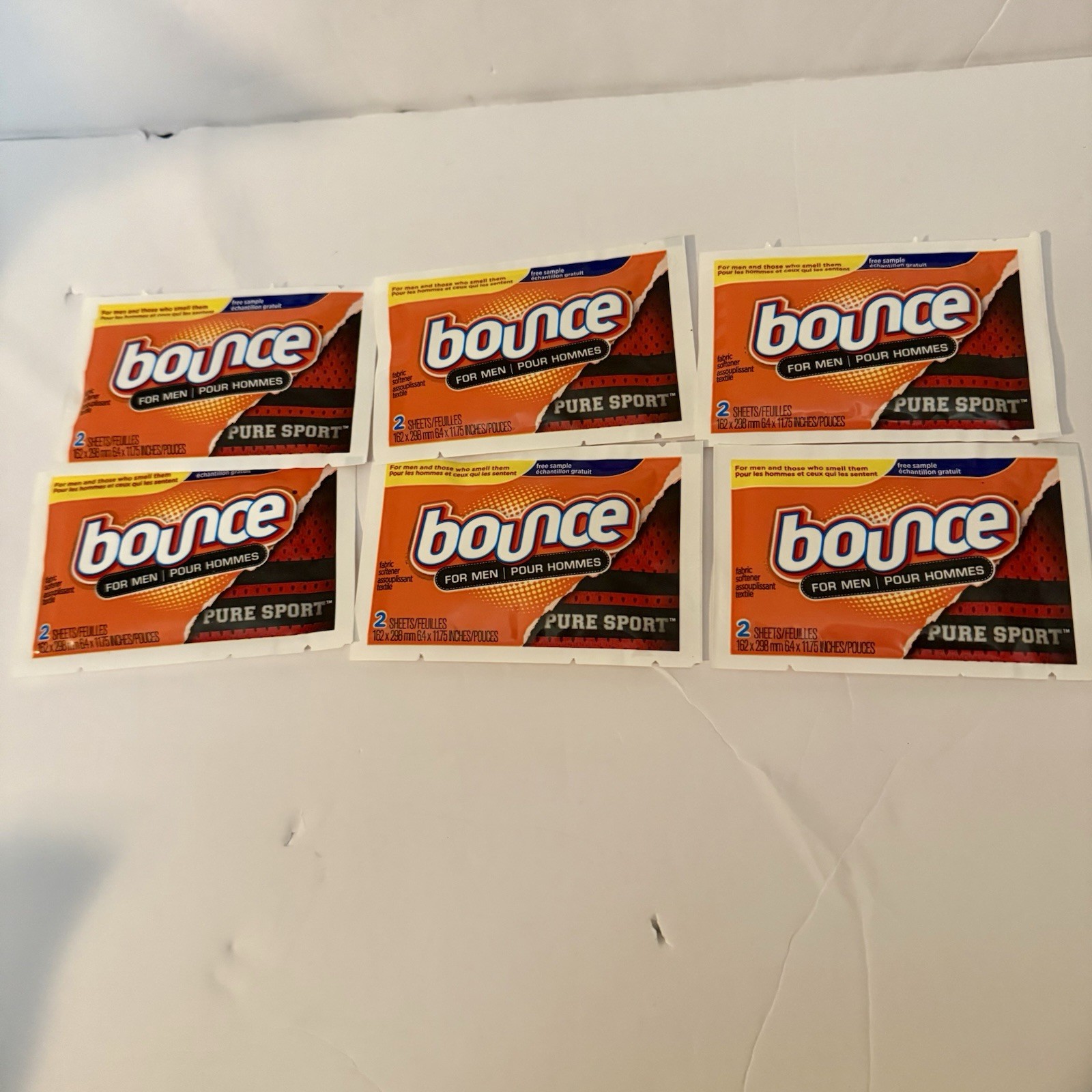 Bounce For Men Pure Sport Dryer Sheets Travel Size 12 Total Discontinued 2014new
