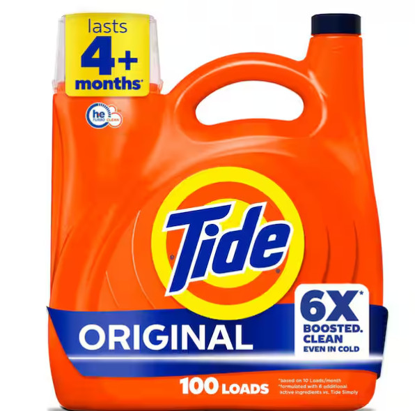 Tide Liquid Laundry Detergent Original Scent 132 Fl Oz Pack of 1 for 100 Loads