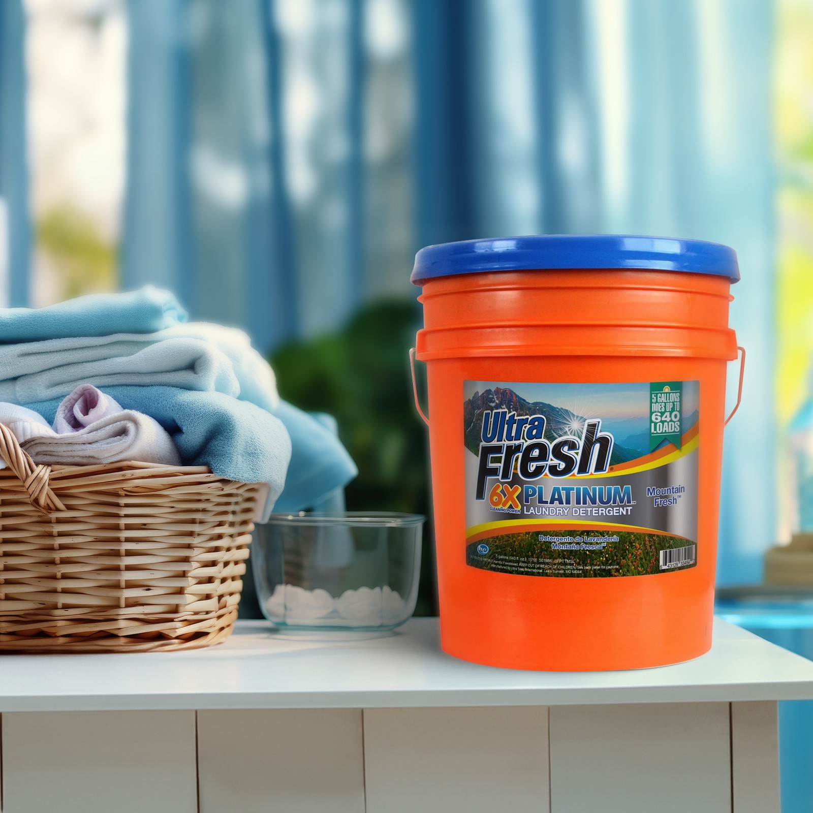 Ultra Fresh 6X Platinum 5 Gal Laundry Detergent & Platinum 6X Laundry Sheets
