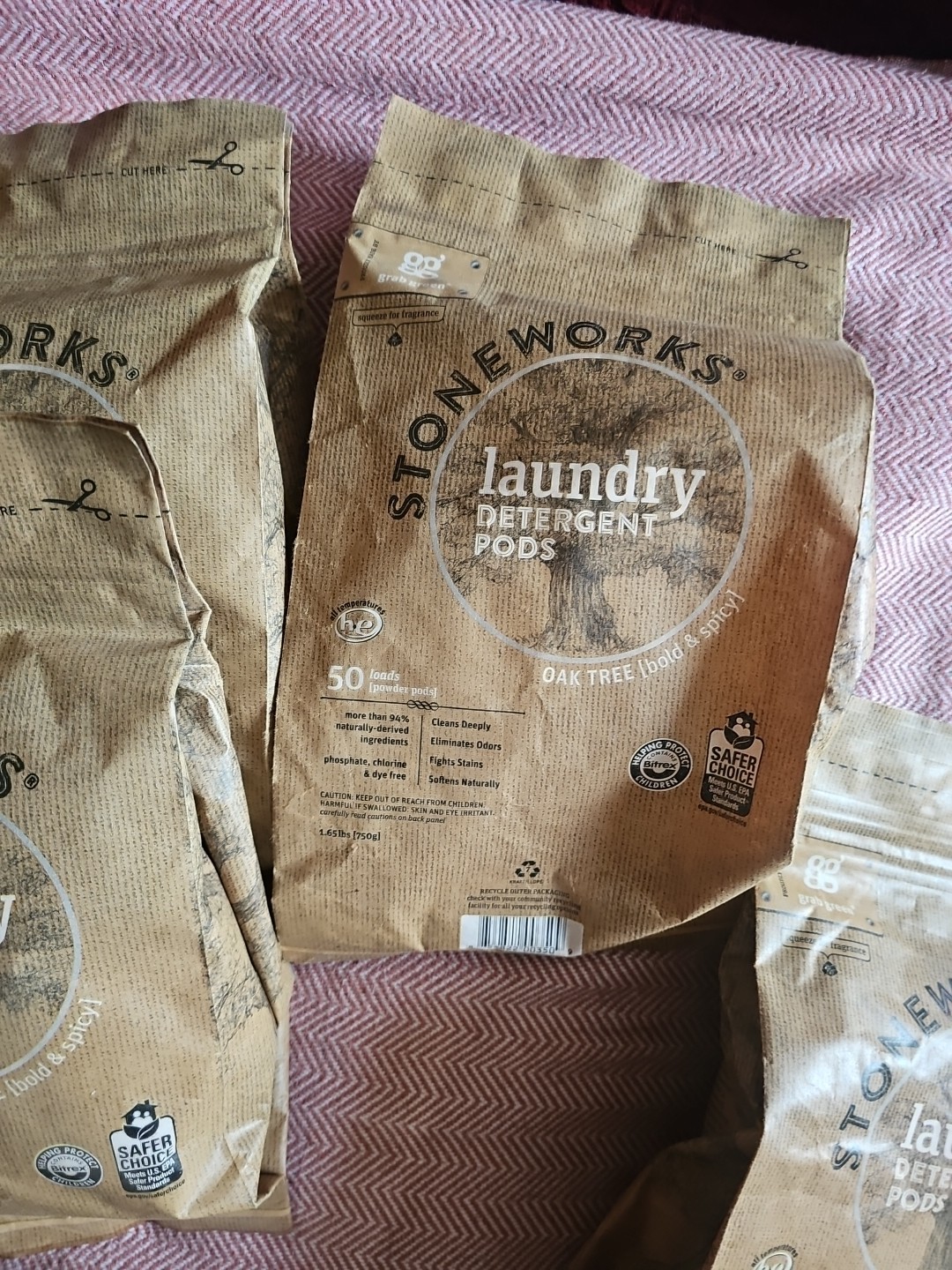 Grab Green Stoneworks Oak Tree Laundry Detergent Pods 200 Count Eco Friendly