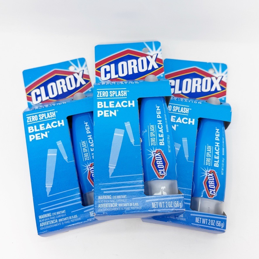 LOT 3 Clorox Laundry Bleach Pen 2 oz each, Dual Tip NEW Discontinued