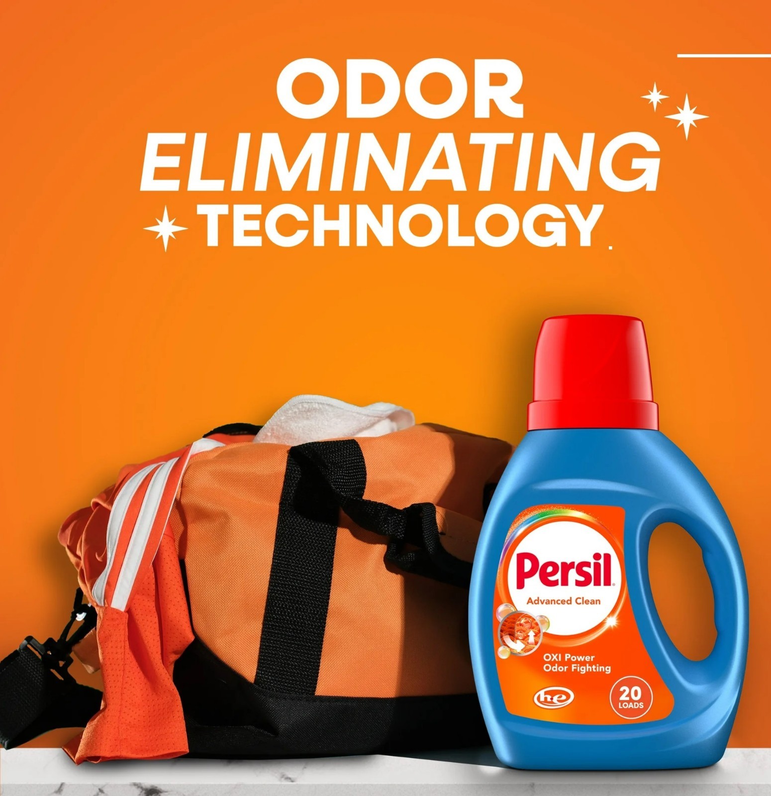 Persil Advanced Clean Liquid Detergent, Oxi + Odor, Original, 84 fl oz, 50 Loads