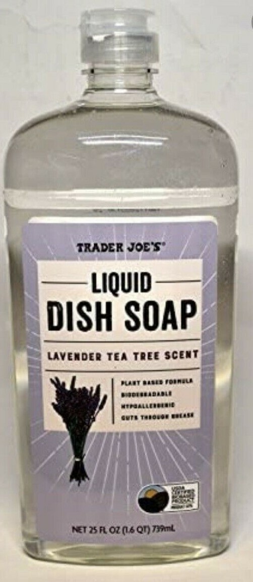 TRADER JOES LAVENDER DISH SOAP DETERGENT LAUNDRY DRYER BAGS SALT SCRUB natural