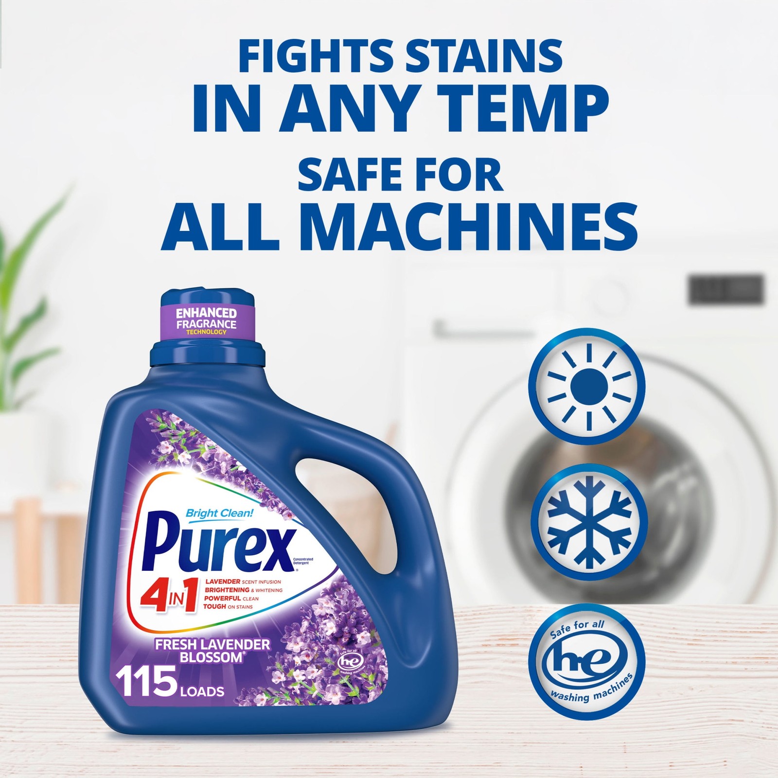 Liquid Laundry Detergent for 115 Loads Lavender Blossom Scent 150 fl oz