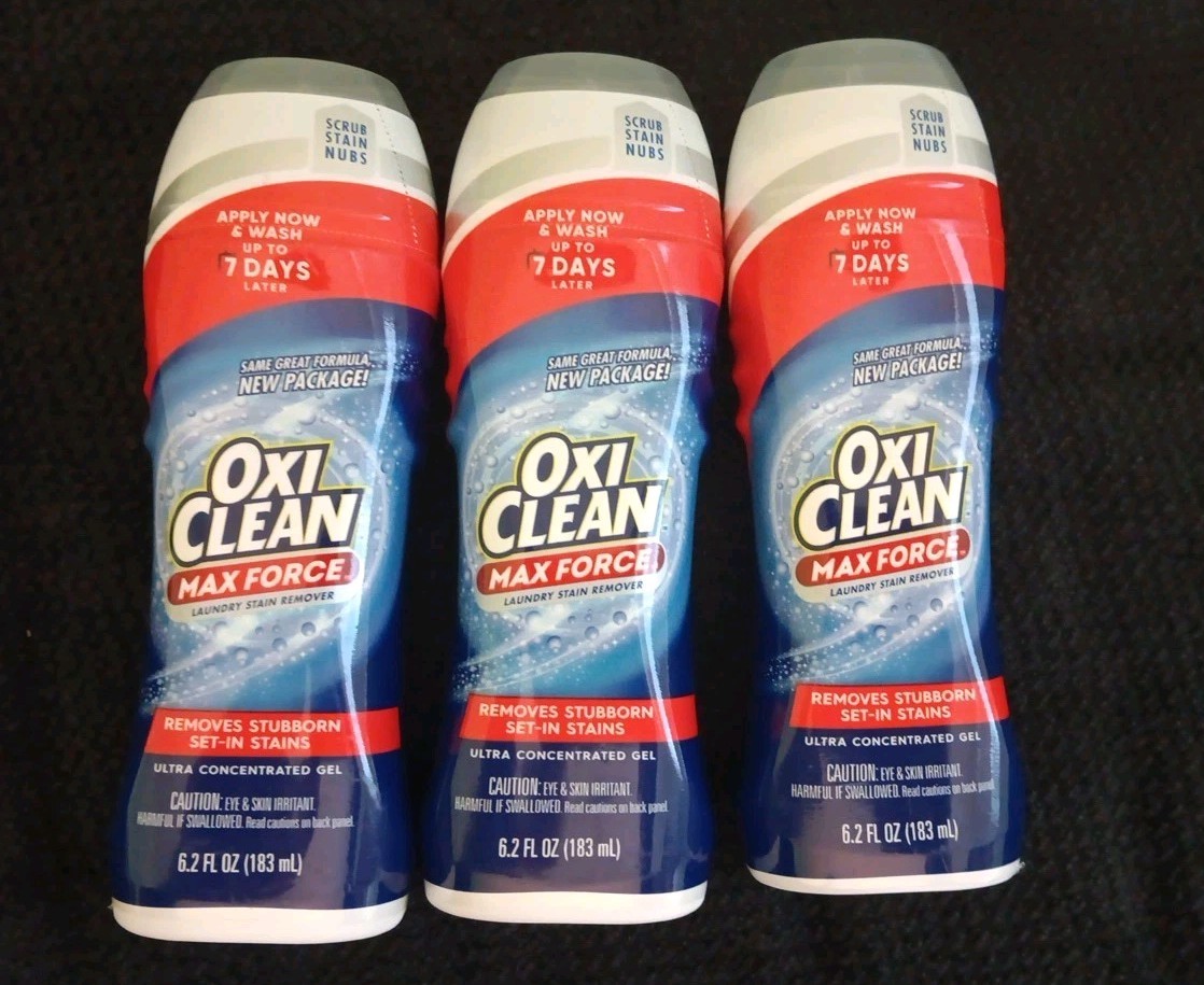 3 Oxi Clean Max Force Gel Stain Remover Oxi Stick 6.2 Oz Gel (BN30)