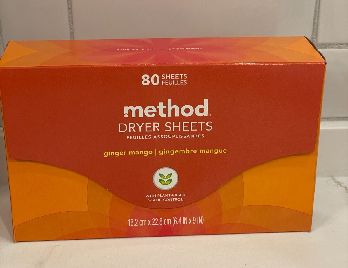 Method Dryer Sheets Ginger Mango 80 Sheet Count Static Control New Discontinued