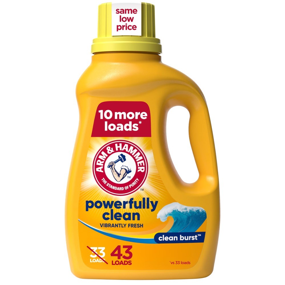 Laundry Detergent Liquid, Clean Burst, 10 Extra Loads, 43 fl oz, 43 Loads
