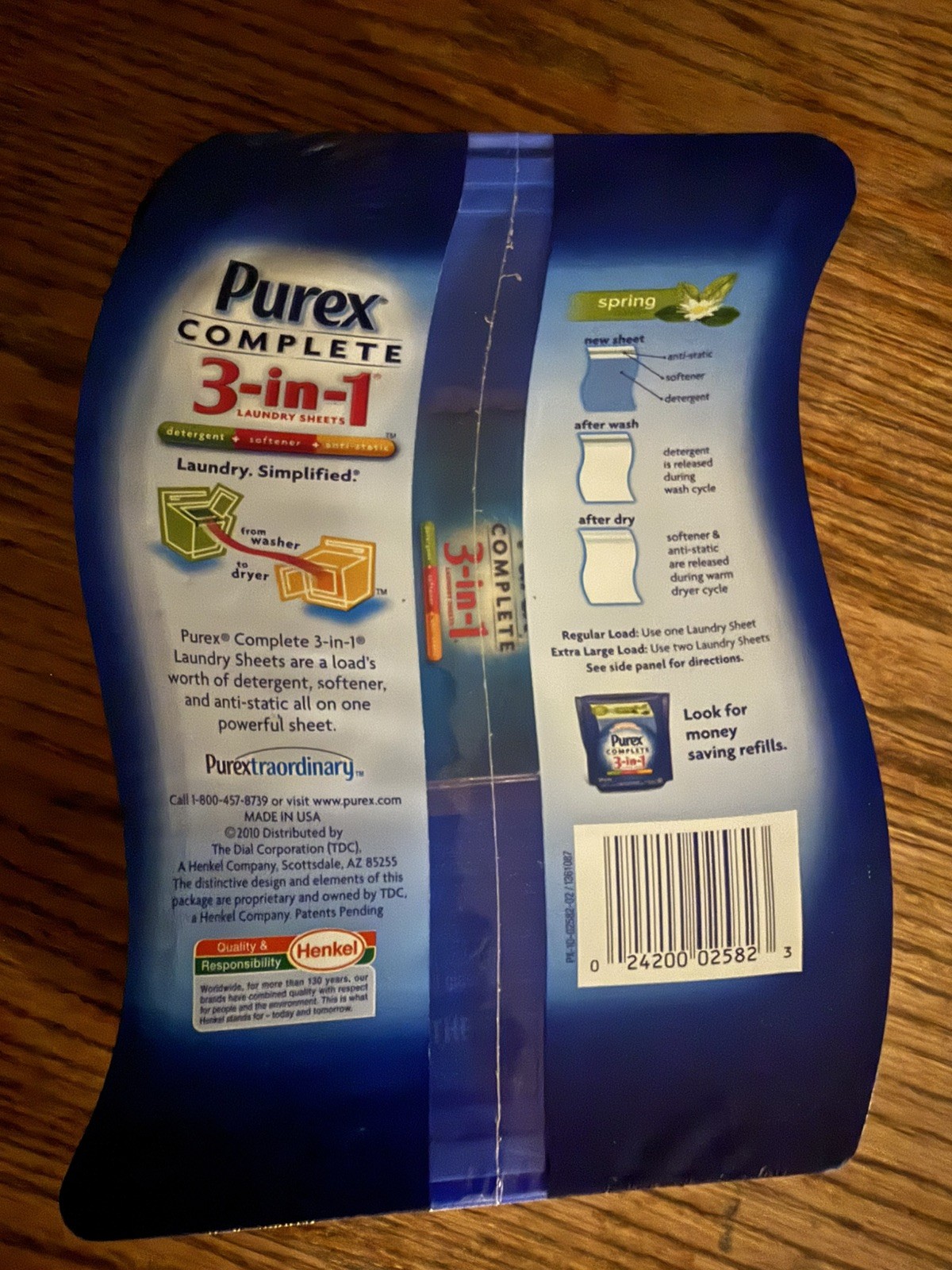 Purex Complete 3-in-1 Laundry Sheets in Dispenser Spring Oasis Scent ~ NOS