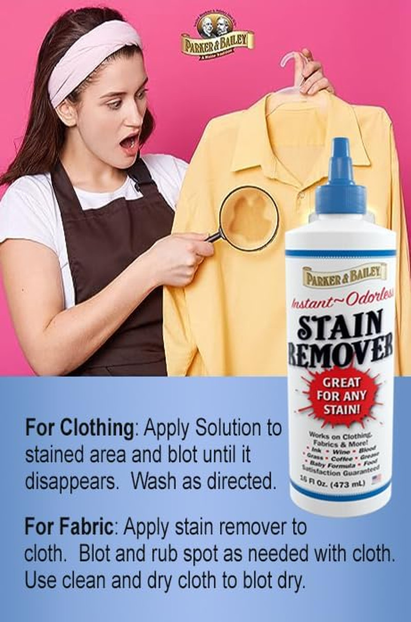 Parker and Bailey Stain Remover- Blood Stain Remover for Carpet, Clothes, Sheets