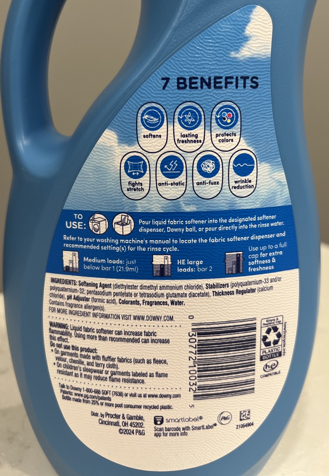 Downy Soft Clean Breeze 2 In 1 Soft & Fresh Fabric Softener 44oz