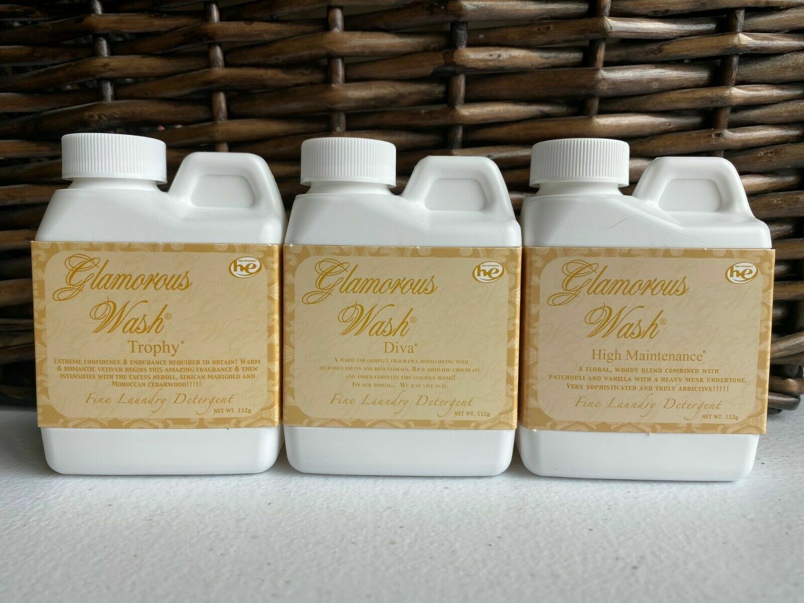 Tyler Glamorous Wash 4 oz Sample Set – DIVA, HIGH MAINTENANCE, TROPHY