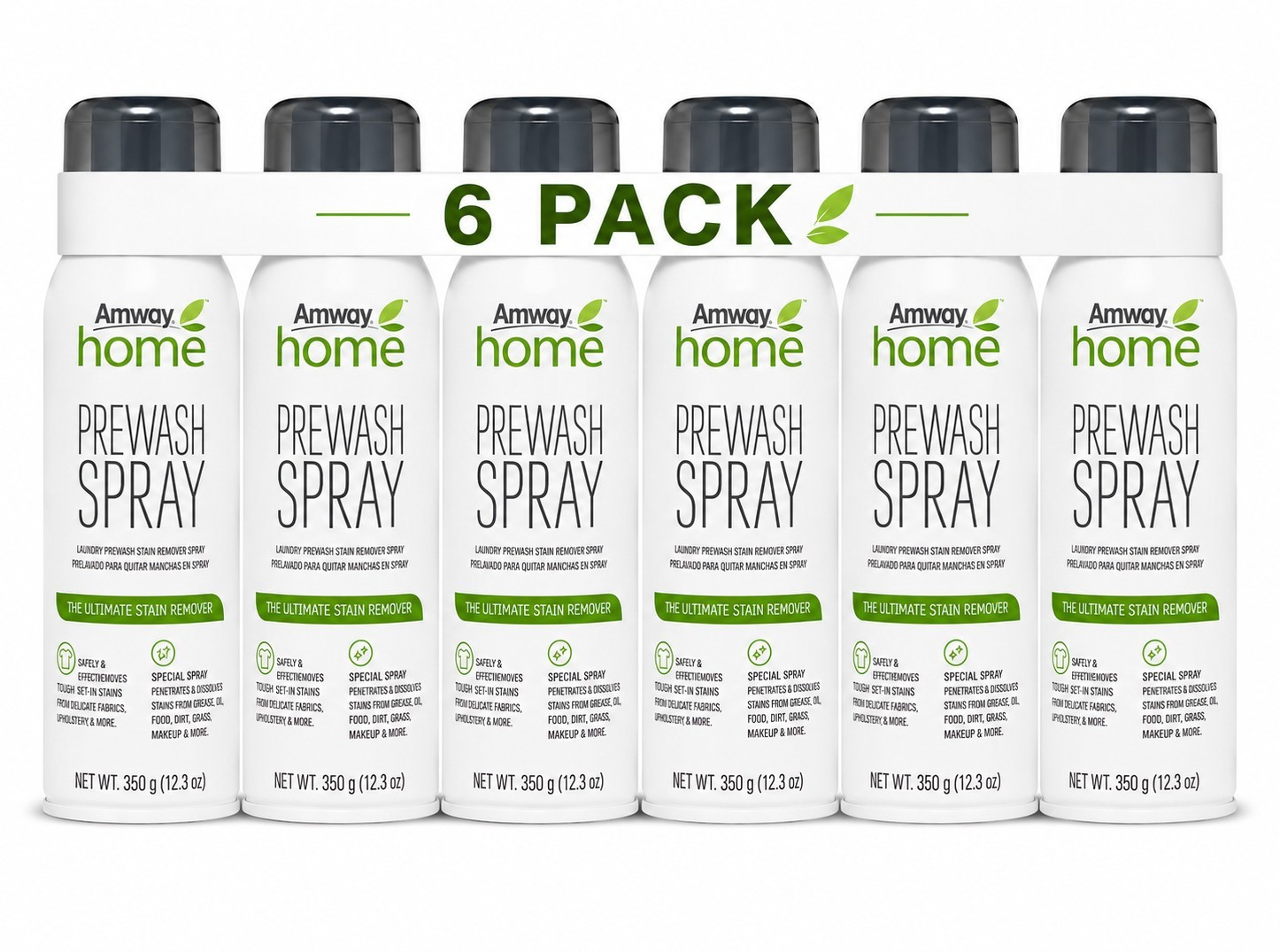 Amway Home Prewash Spray Laundry Stain Remover, 350g (12.3oz), 6 Pack