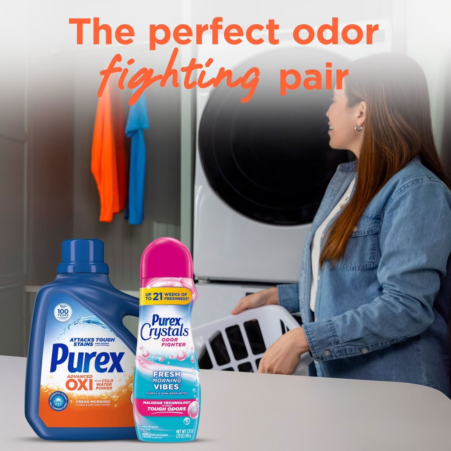 2 Pack Purex Advanced Oxi Odor Fighter Liquid Laundry Detergent 128oz 85 Loads