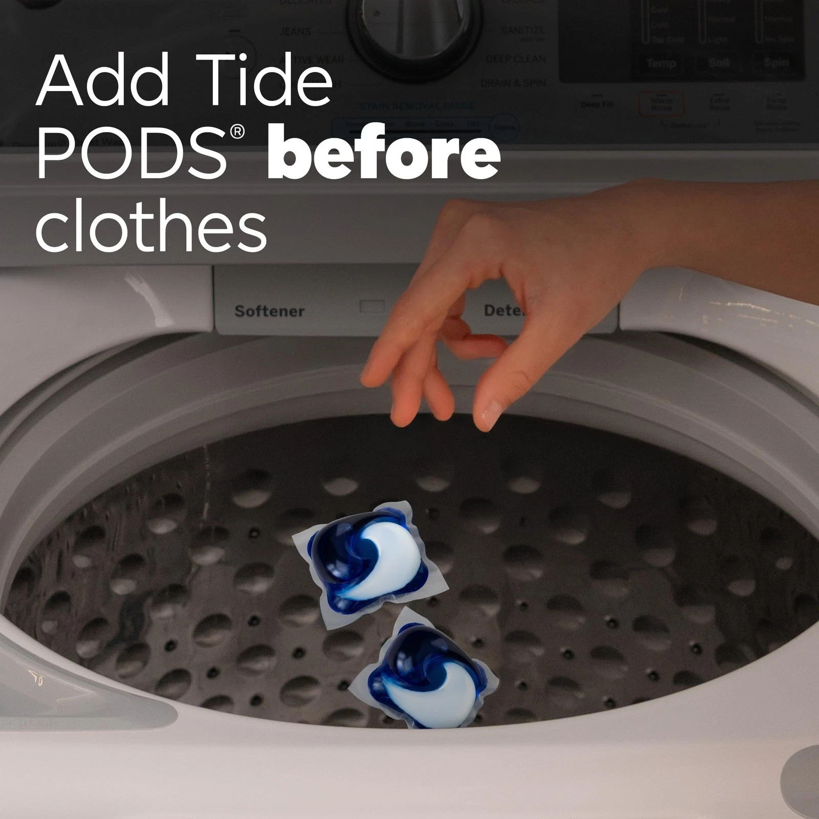 Tide PODS Laundry Detergent Pacs, 3-in-1 Stain Remover, Odor Fighter, Color Prot