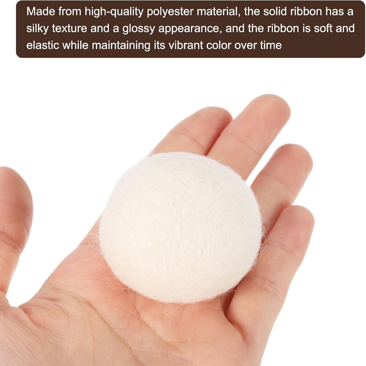 Wool Dryer Balls 6 Pack 1.6″ Laundry Static Reducer Wrinkle Control White