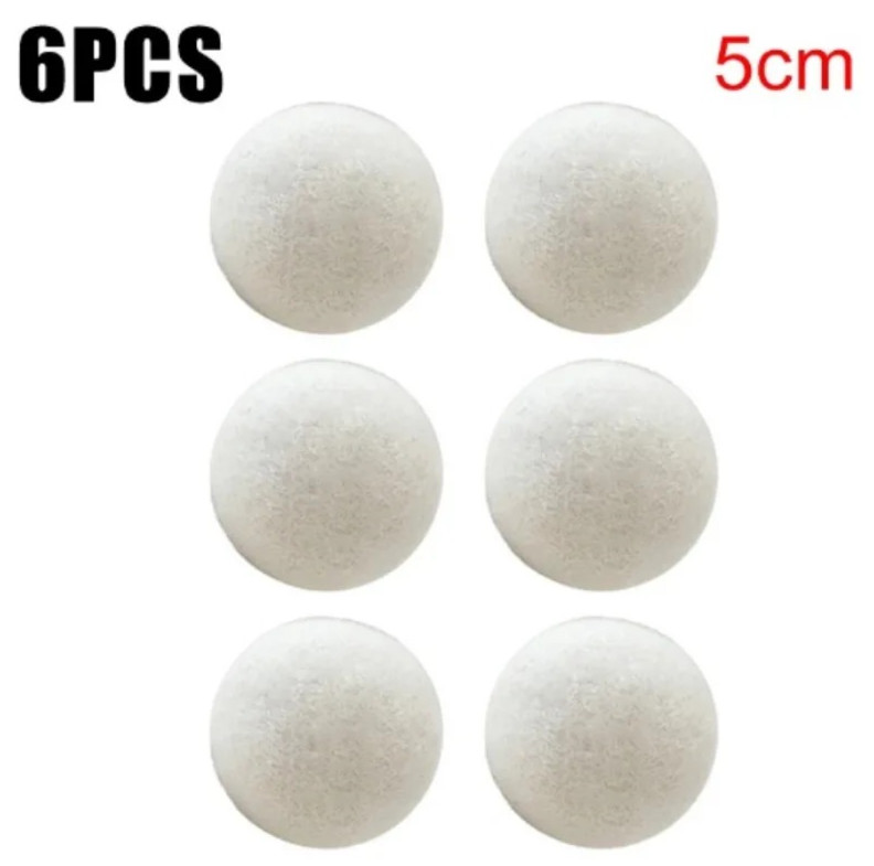 6pcs Natural Wool Dryer Balls Eco-Friendly Fabric Softener Reusable Set – NEW