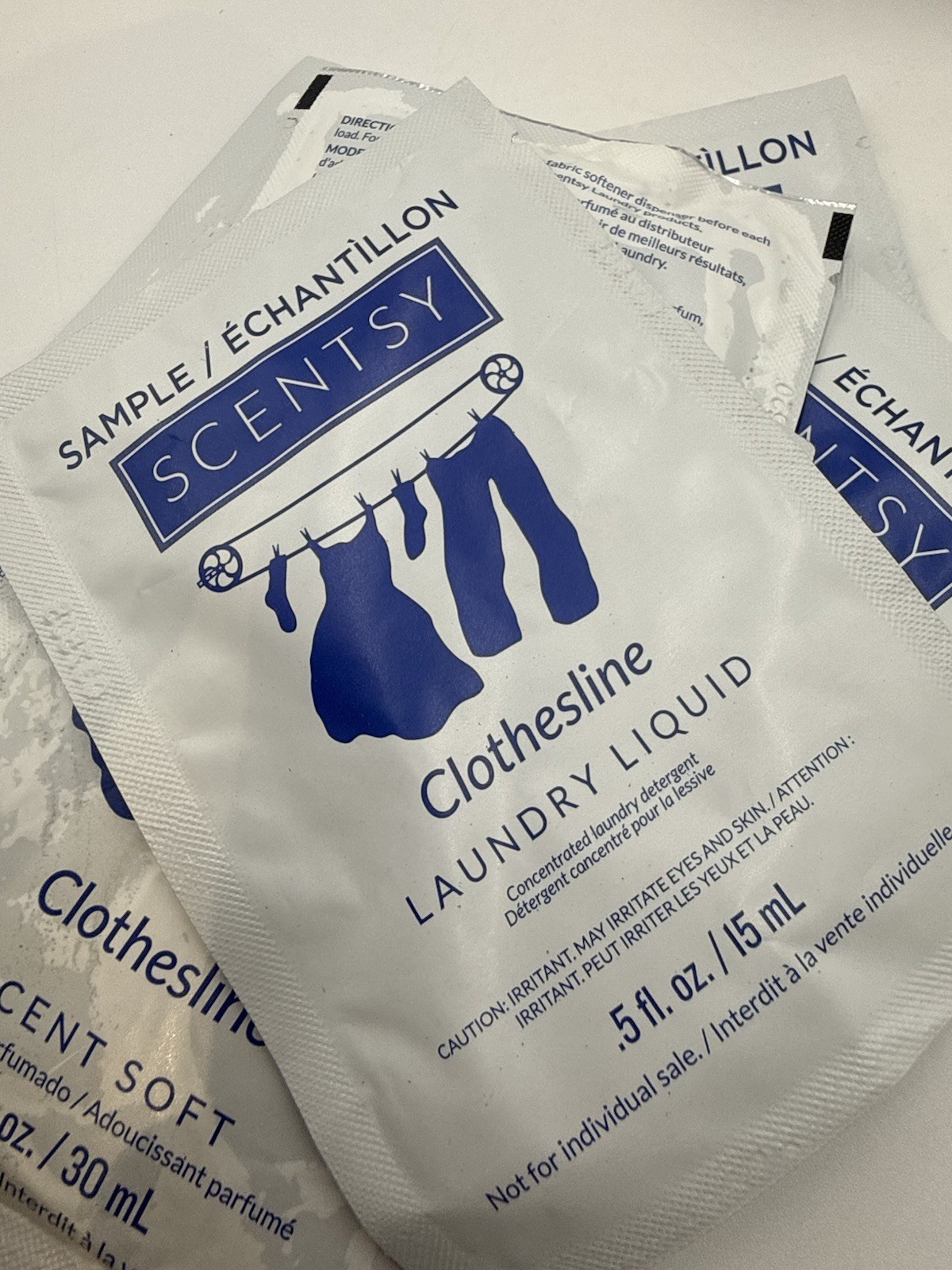 Scentsy Laundry Liquid & Scent Soft Samples Lot of 11 Clothesline NEW