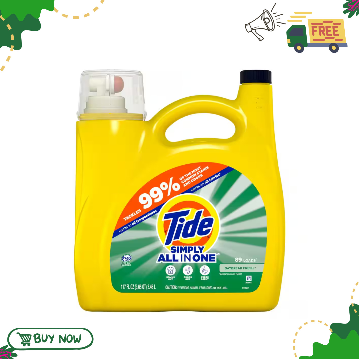 Daybreak Fresh Liquid Laundry Detergent 117 fl oz 89 Loads HE
