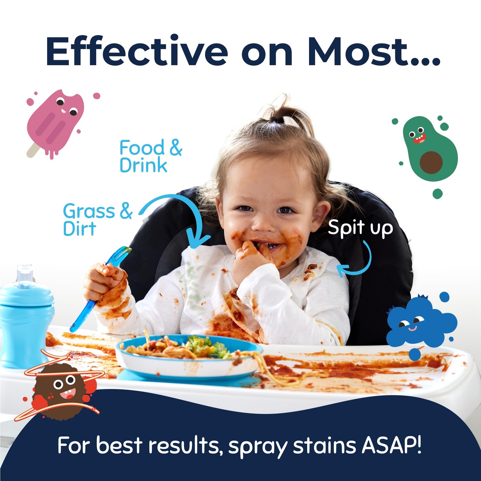 Miss Mouth’s Messy Eater Refill, Laundry Stain Remover, 16 Fl Oz (Pack of 1)