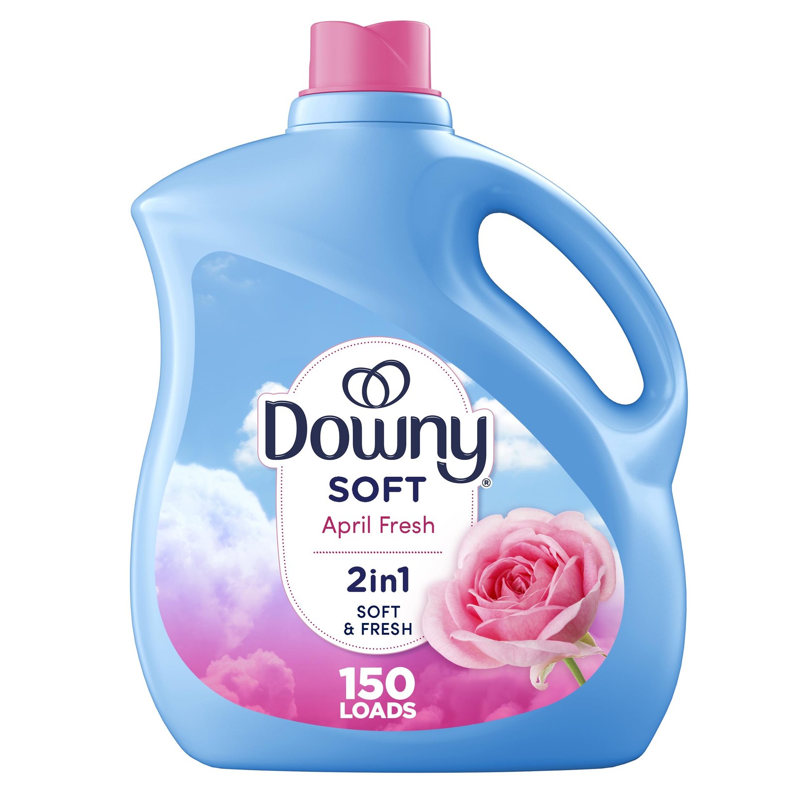 Fabric Softener Liquid, April Fresh, 111 fl oz, 150 Loads – Softens Clothes