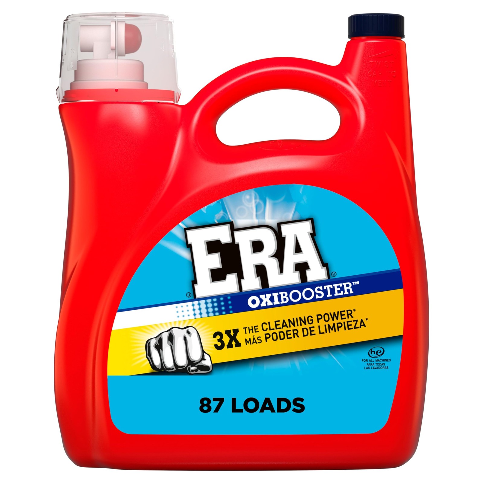 Era Oxibooster Liquid Laundry Detergent, 154 fl oz, 87 154 Fl Oz (Pack of 1)