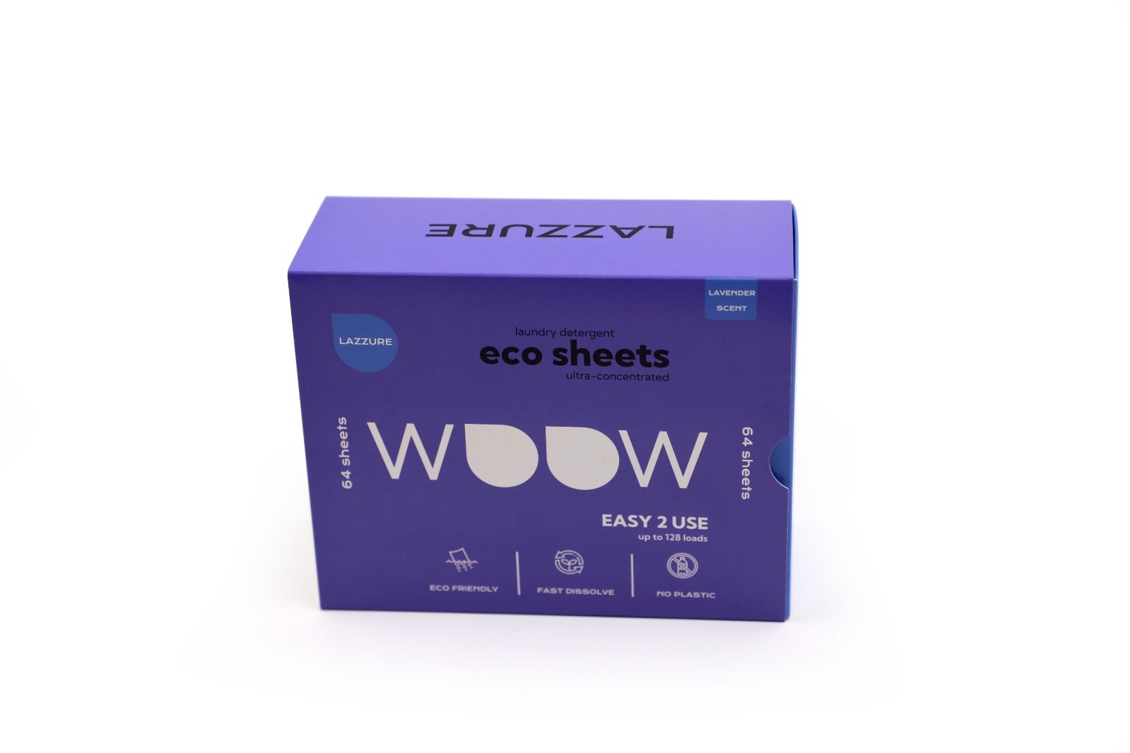 Lazzure Eco-Friendly Laundry Detergent Sheets – 64 Biodegradable Sheets