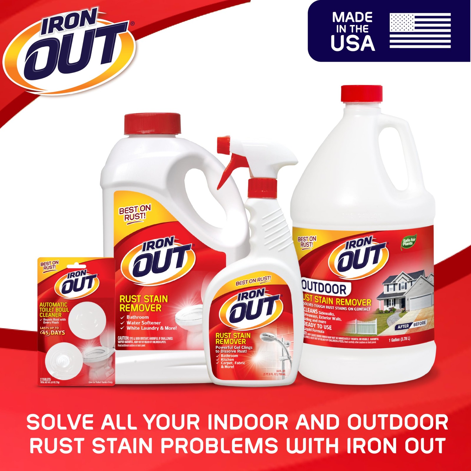 Iron OUT Liquid Rust Stain Remover, Pre-mixed, 128 Fl Oz (Pack of 1), _