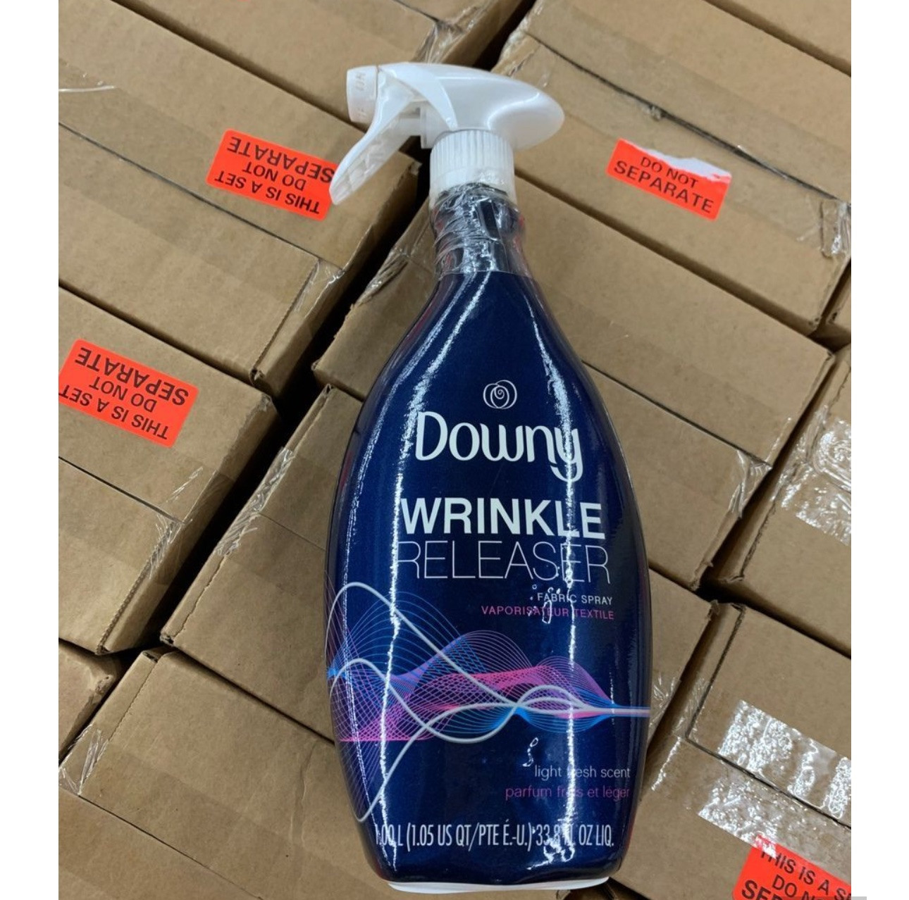 Downy Wrinkle Releaser Spray, Odor Eliminator & Fabric Refresher,33.8 Oz, 2 Pack