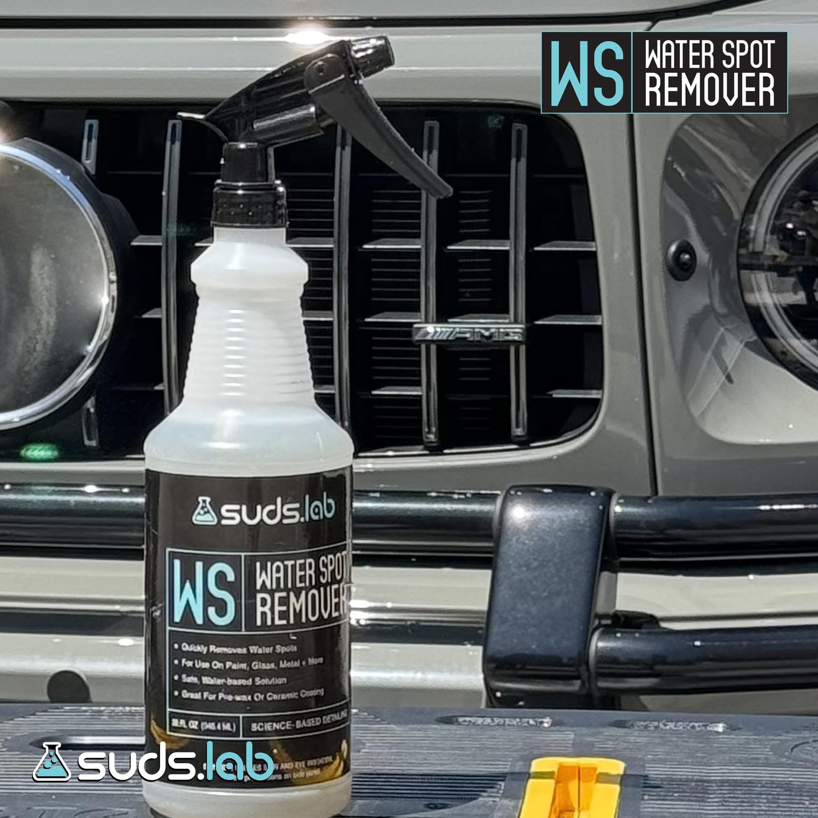 Suds Lab WS Heavy Duty Water Spot Gel Remover, Safe on Glass, Metal Paint, Ve…