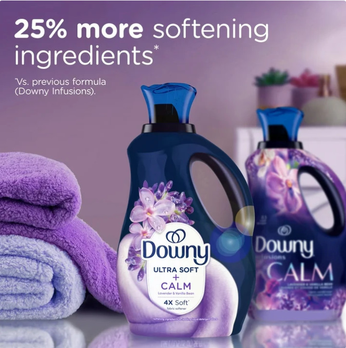 4 Pack Ultra Soft Liquid Fabric Softener, Lavender & Vanilla Bean, 138 Loads Pk