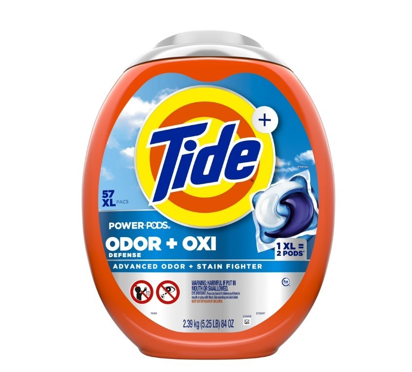 Tide Power PODS Laundry Detergent Soap Pacs with Odor Defense + Oxi, Original