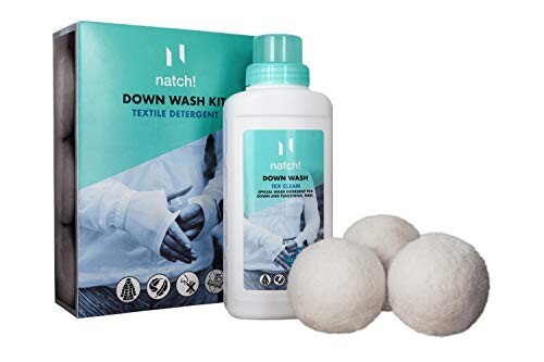 Natch Down Wash Kit Tex Clean Special Detergent 16.9 fl.oz & 3 Wool Dryer Balls