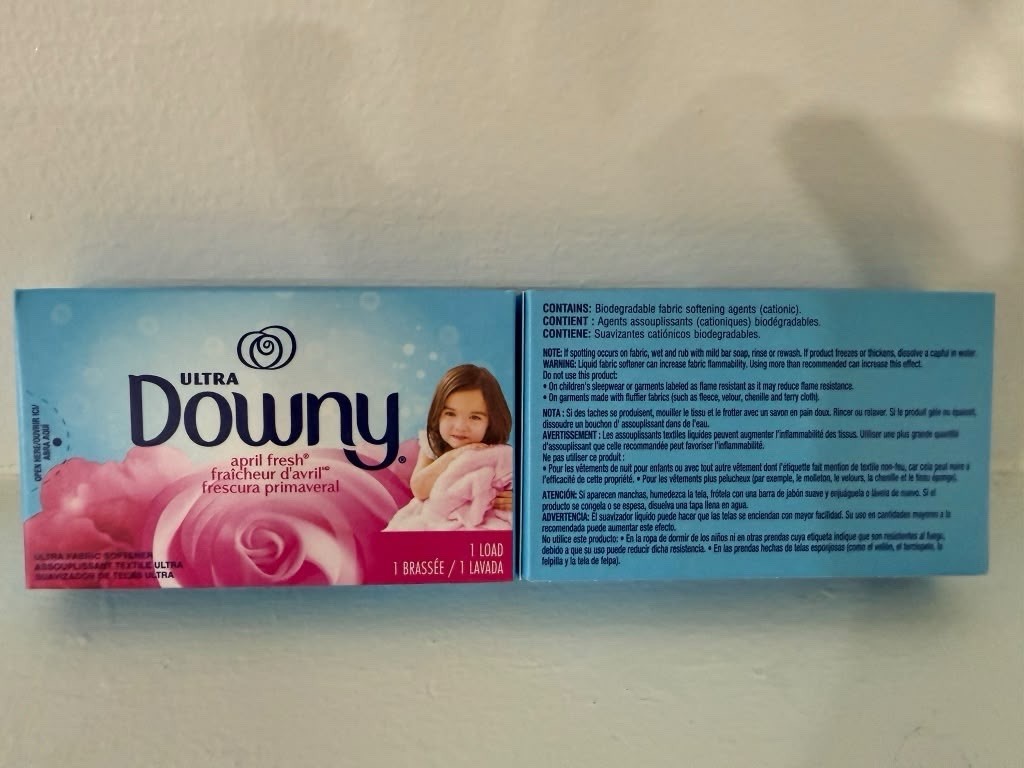 Downy Ultra April Fresh Fabric Softener Dryer Sheets, 6 Pack, 1 Load, Pink