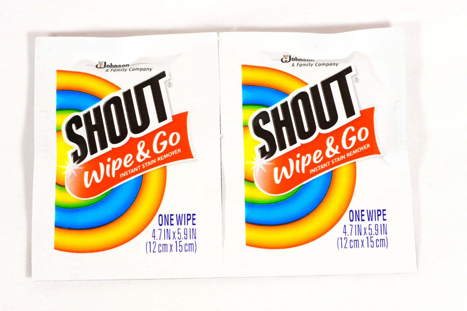 SHOUT Wipe & Go Stain Remover 80pcs One Wipe Packets SC Johnson 686661